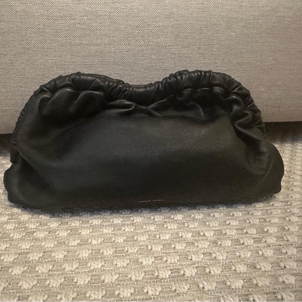 Mansur Gavriel Oversized Cloud Clutch Black/Flamma